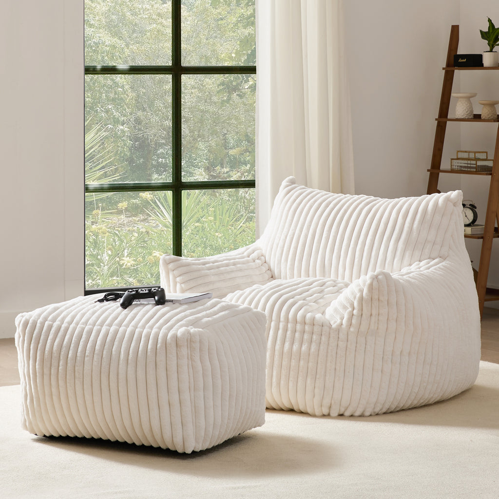 Bean Bag Chairs (XL Sofa Chair + Footstool)