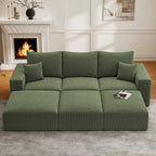112" Boneless Cloud Sectional Sofa Bed
