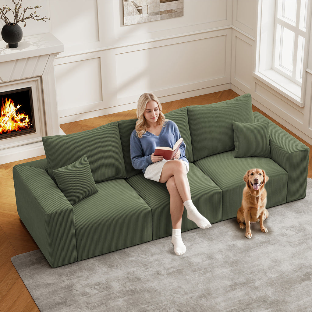 112" Boneless Cloud Sectional Sofa