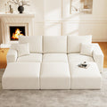 112" Boneless Cloud Sectional Sofa Bed