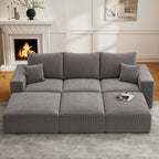 112" Boneless Cloud Sectional Sofa Bed