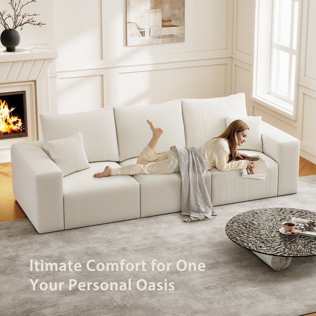 112" Boneless Cloud Sectional Sofa