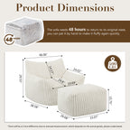 Bean Bag Chairs (XL Sofa Chair + Footstool)