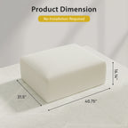 40" Square Stuffed Ottoman Pouf (2 Small Square Footstools)