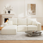 112" L-Shaped Boneless Cloud Sectional Sofa