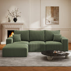 112" L-Shaped Boneless Cloud Sectional Sofa
