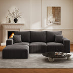 112" L-Shaped Boneless Cloud Sectional Sofa