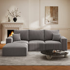 112" L-Shaped Boneless Cloud Sectional Sofa