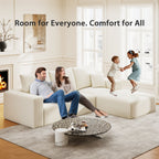 112" L-Shaped Boneless Cloud Sectional Sofa