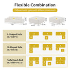112" L-Shaped Boneless Cloud Sectional Sofa
