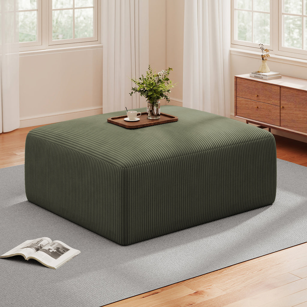 40" Square Stuffed Ottoman Pouf (1 Big Square Footstool)