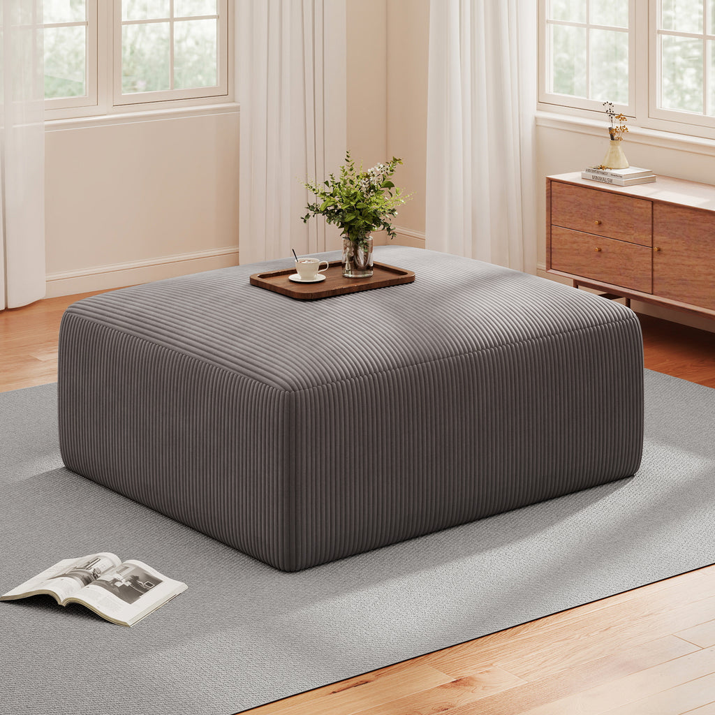 40" Square Stuffed Ottoman Pouf (1 Big Square Footstool)