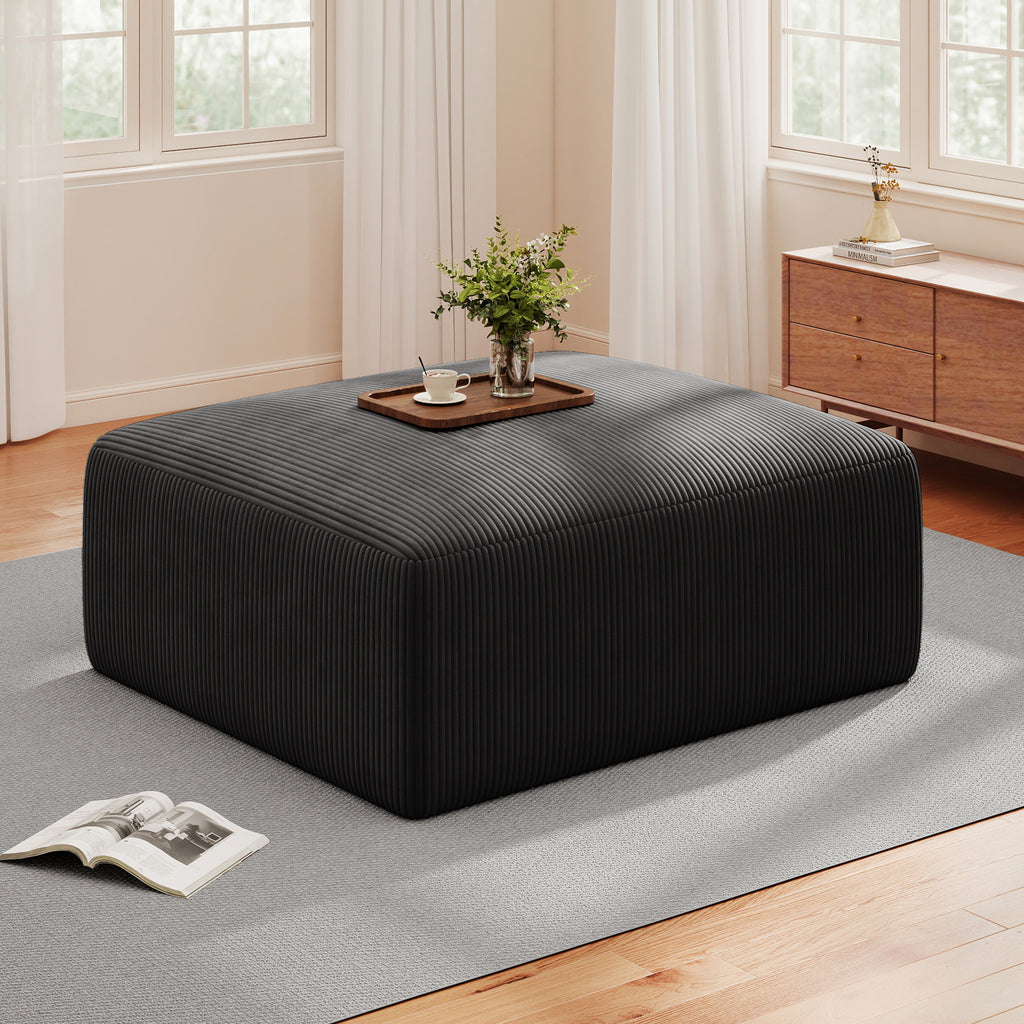 40" Square Stuffed Ottoman Pouf (1 Big Square Footstool)