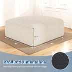 40" Square Stuffed Ottoman Pouf (1 Big Square Footstool)