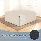 40" Square Stuffed Ottoman Pouf (2 Small Square Footstools)