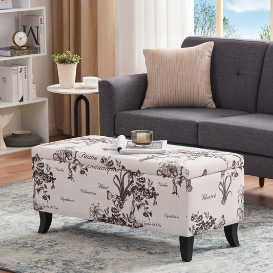 Upholstered Flip Top Storage Bench